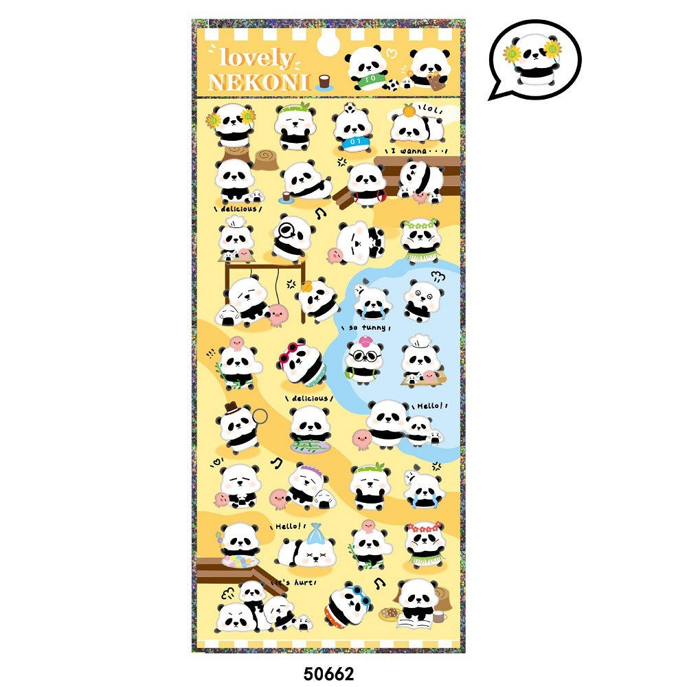 Nekoni Sticker: Panda Series