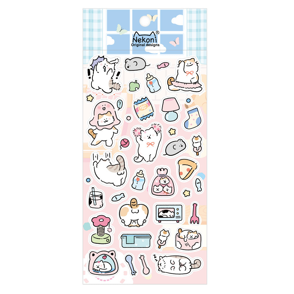 Nekoni Sticker: Cat-Dog-Rabbit-Hamster