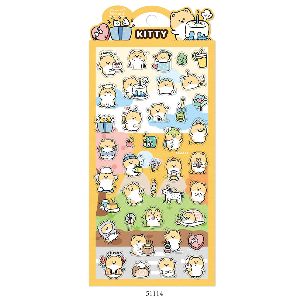 Nekoni Sticker: Kitty-Parrot-Koala-Bear-Penguin-Panda