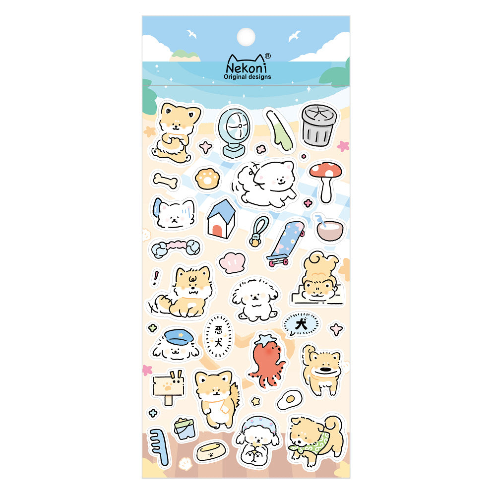 Nekoni Sticker: Cat-Dog-Rabbit-Hamster