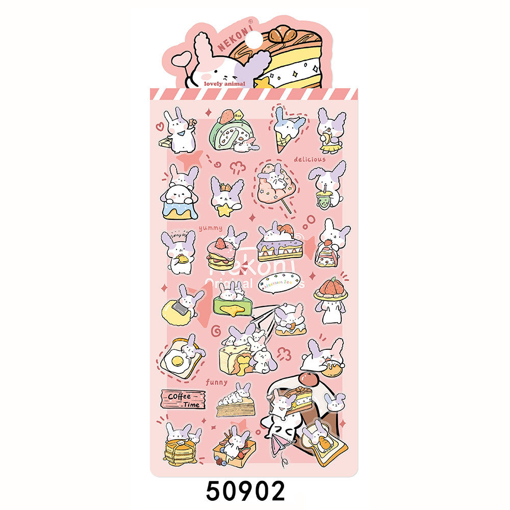 Nekoni Sticker: Lovely Animal Foodie Series