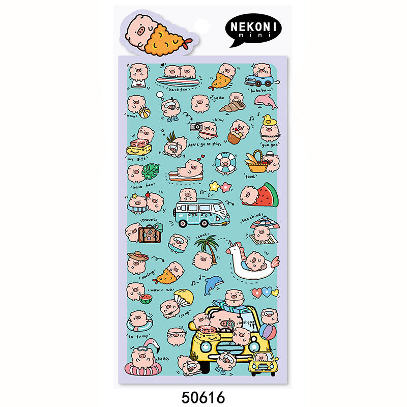 Nekoni Sticker: Vacay Animal Series