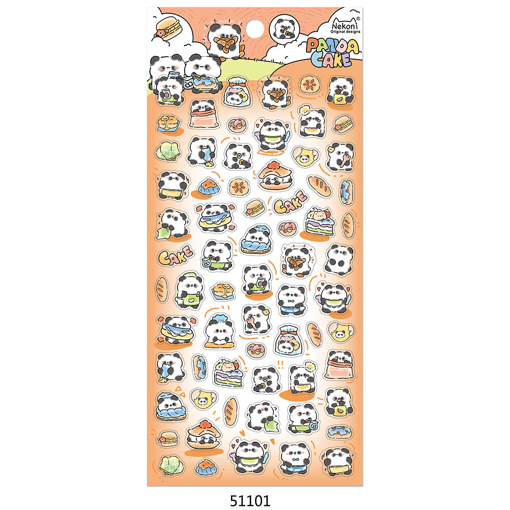 Nekoni Sticker: Hamster-Fox-Cat-Squirrel-Panda-Pig