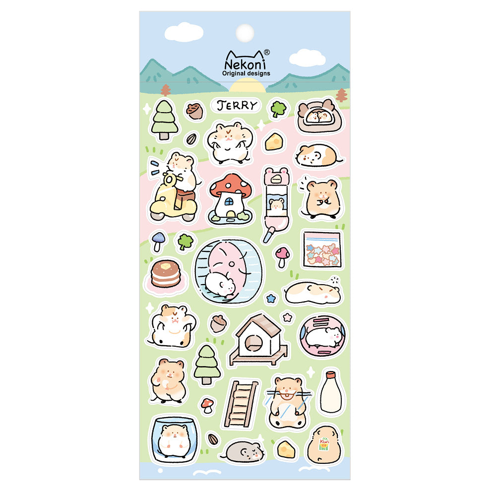 Nekoni Sticker: Cat-Dog-Rabbit-Hamster