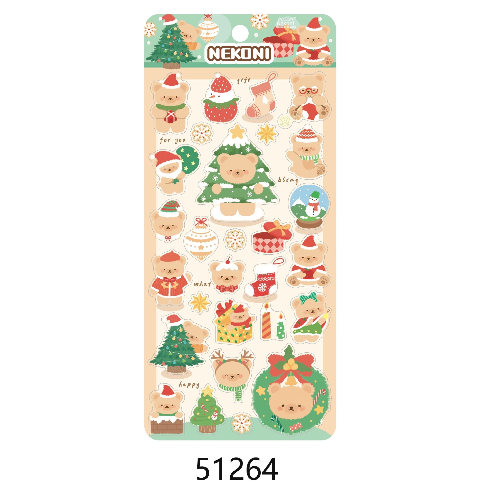 Nekoni Sticker: Christmas Series