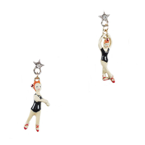 Synchronized Swimmer Stud Earrings