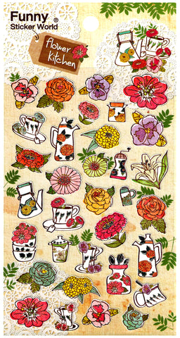 Funny Sticker World: Flower Kitchen