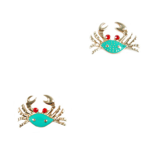 Blue Crab Stud Earrings