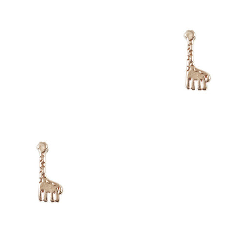 Mini Golden Giraffe Stud Earrings