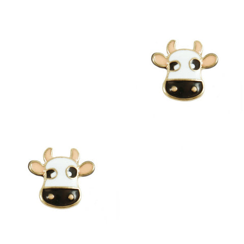 Milk Cow Stud Earrings