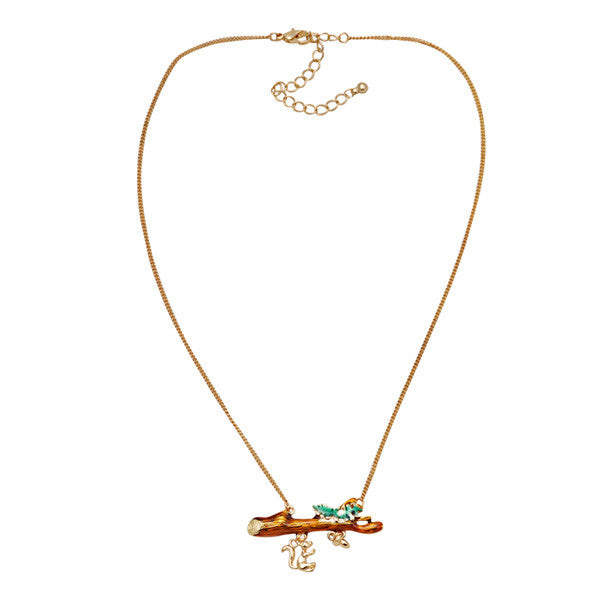 Squirrel and Nut Necklace