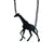 Black Giraffe Laser-Cut Necklace