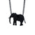 Black Elephant Laser-Cut Necklace