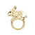 Golden Rabbit 3D Ring