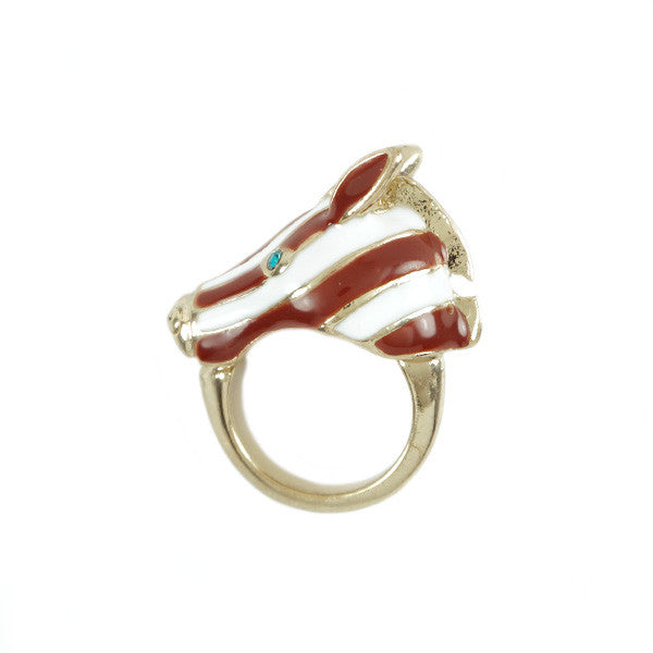 Zebra Head 3D Ring