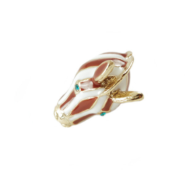 Zebra Head 3D Ring