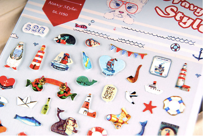 Daisyland Sticker: Navy Style