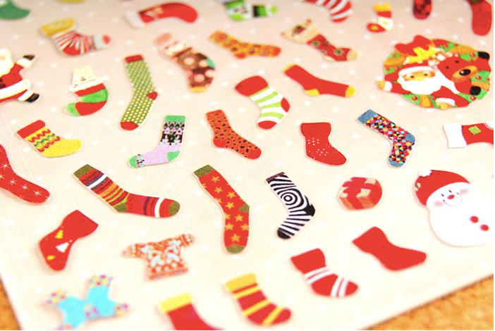 Daisyland Sticker: Merry Christmas Socks