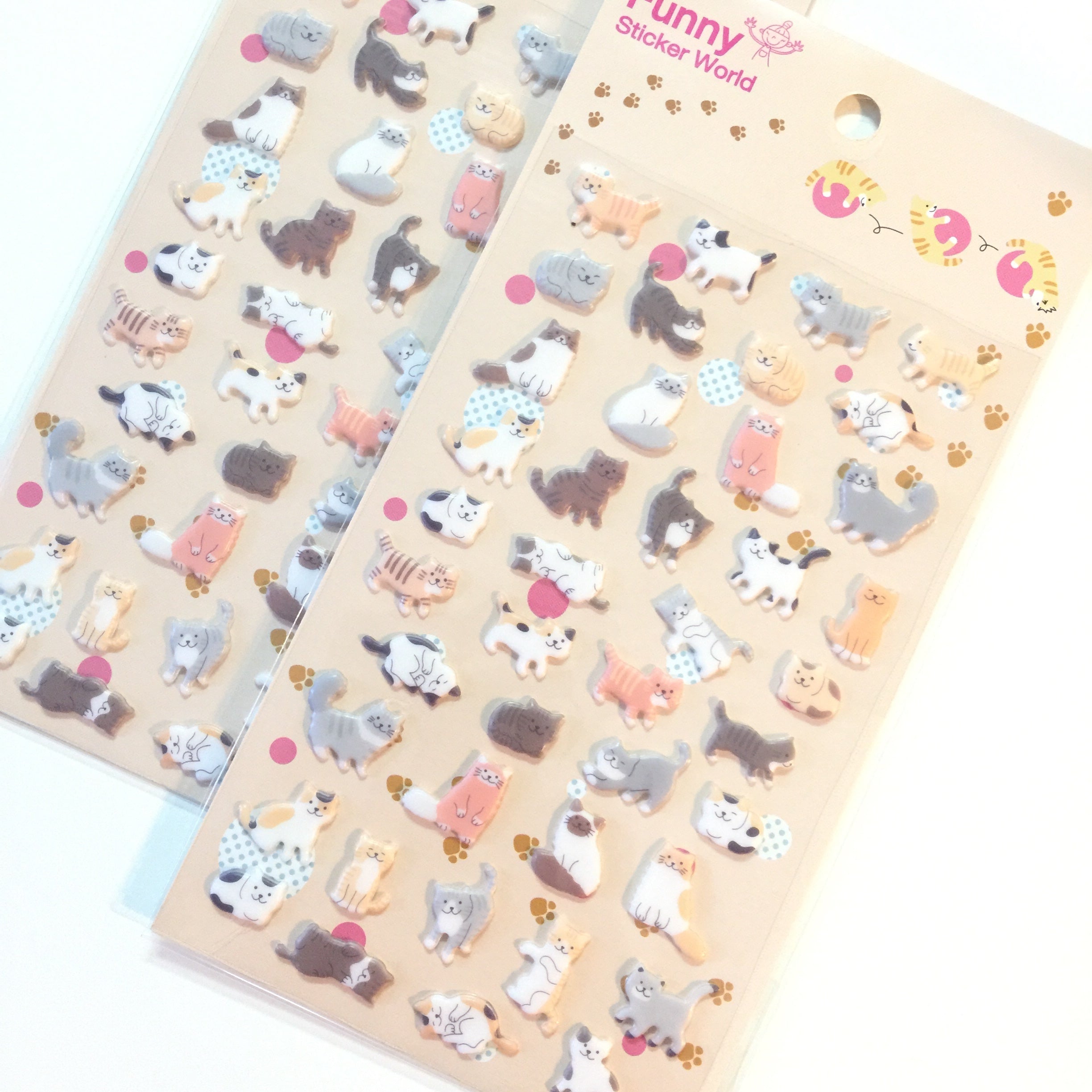 Funny Sticker World: Purr Kitty Cat