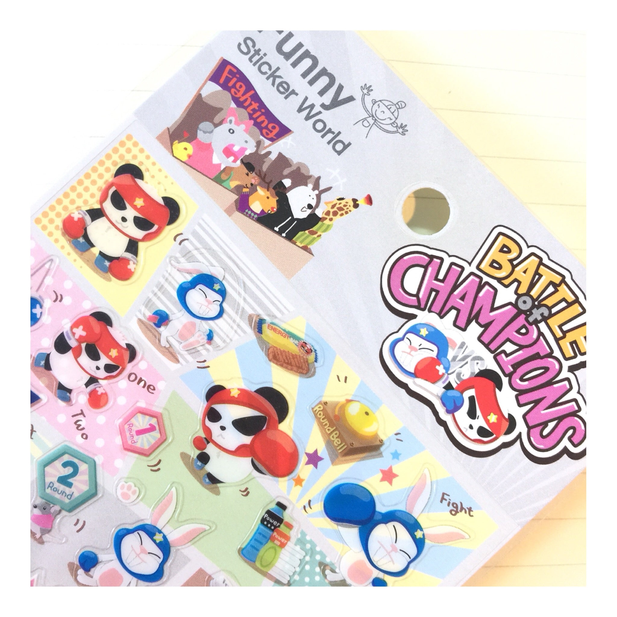 Funny Sticker World: Battle of Champions Panda vs Bunny