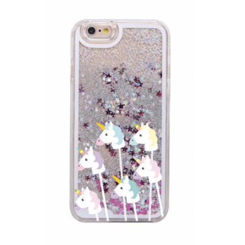 Glitter Waterfall Phone Case - Unicorn Stick